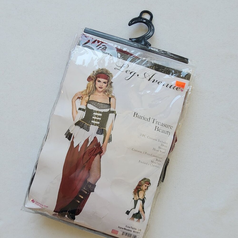 Leg Avenue Women's Red and White Pirate Costume - Buried Treasure Beauty